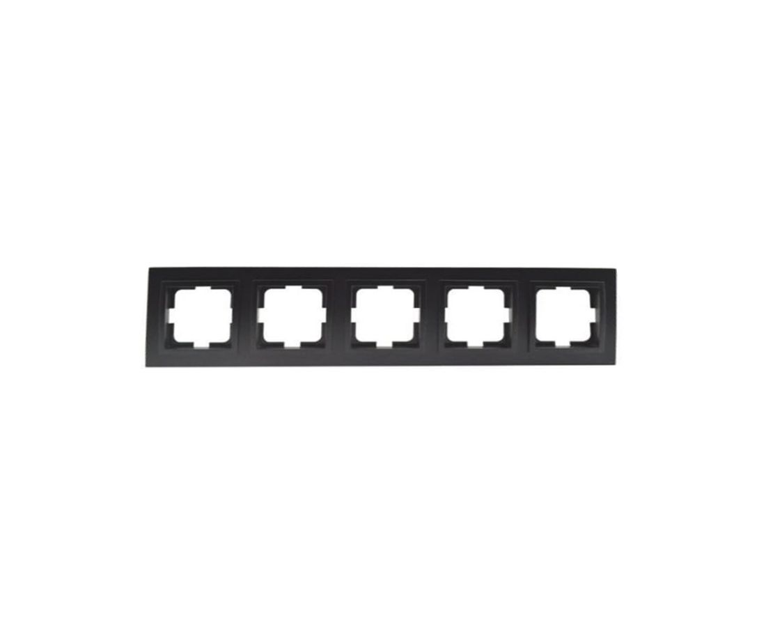 ჩარჩო ხუთიანი DESPINA Black - 102-200000-164 — როზეტები და ჩამრთველები